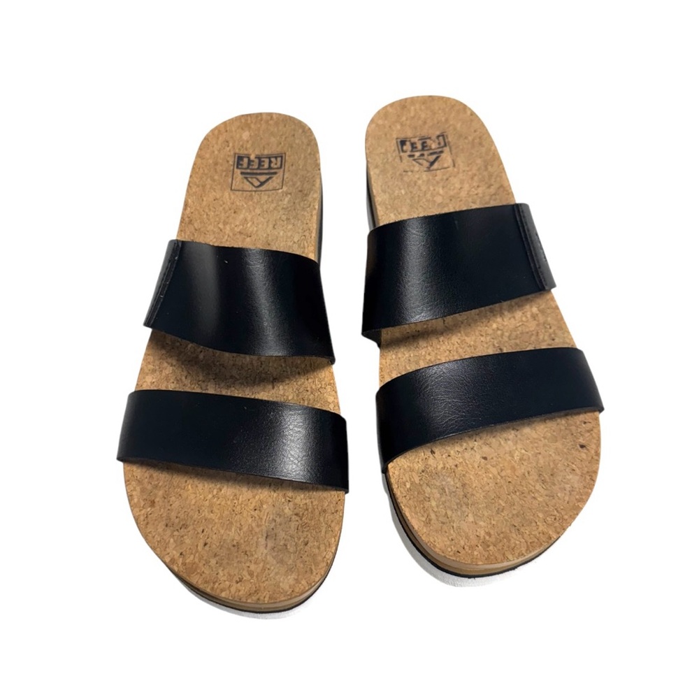 Reef Vista Hi Black Slide Sandals Size 9 - Picture 2 of 9